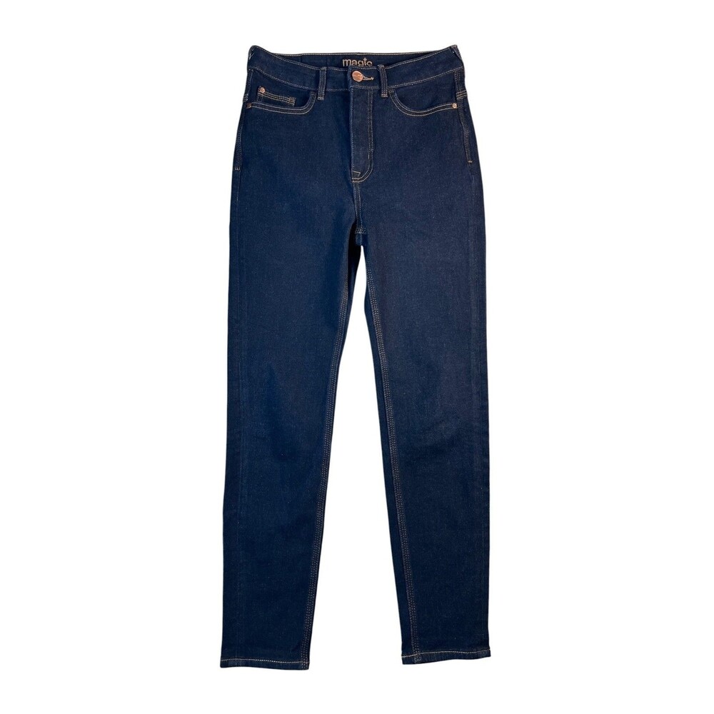M & S Magic Skinny Shaping Dark Wash Denim High Rise Jeans  Size 4  NWOT